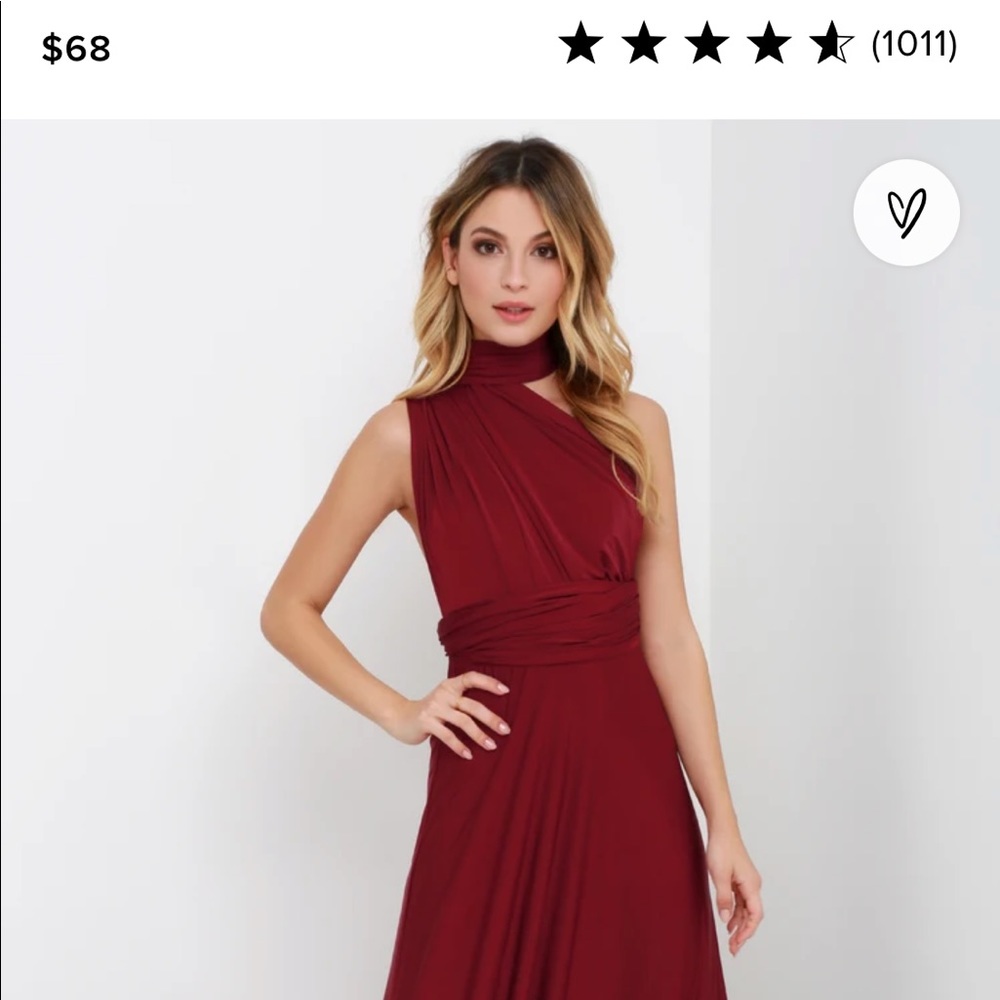 Lulus convertible maxi dress in gray